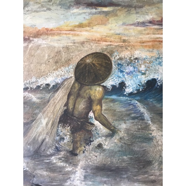 Lukisan Pemandangan Pantai [Realisme Acrylic]