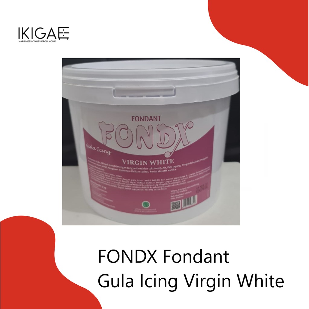 

FONDX FONDANT GULA ICING VANILLA VIRGIN WHITE 5 KG