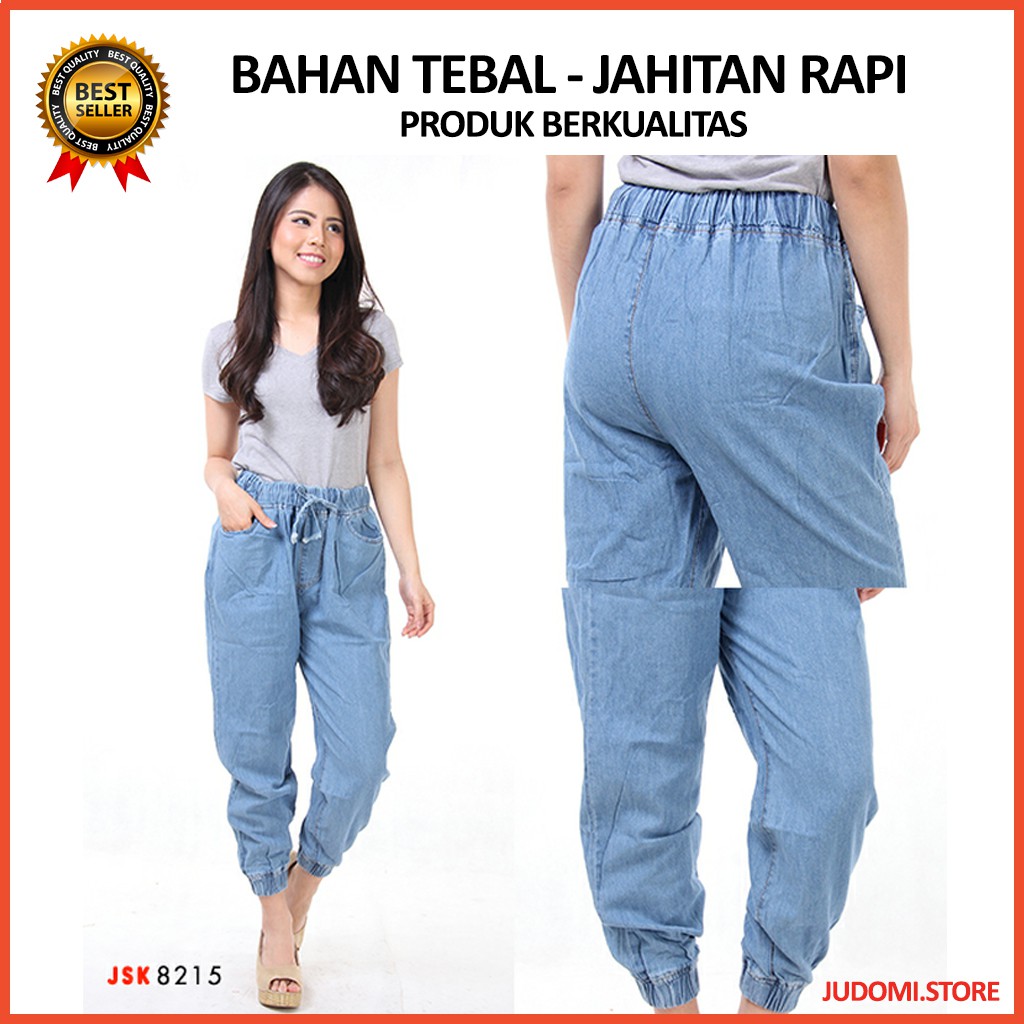  CELANA  JOGGER JEANS  BRANDED GROSIR  PENDEK  CEWEK L6K6 MURAH  