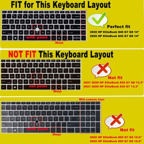 Skin Keyboard 14 &quot;Ultra Tipis Untuk Hp Elitebook 840 G7 G8 845 2020