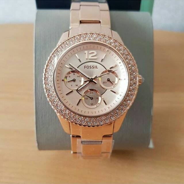 MURAH JAM TANGAN WANITA FOSSIL ES3590 ROSEGOLD 100% ORIGINAL