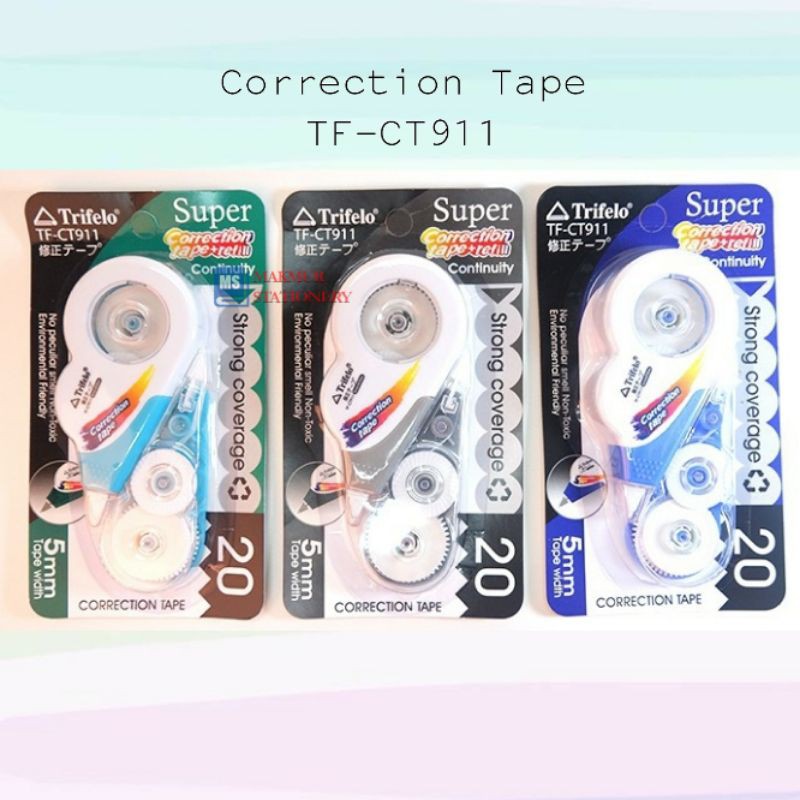 Jual Correction Tape/Tip X Kertas CT TF911 Trifello Shopee Indonesia