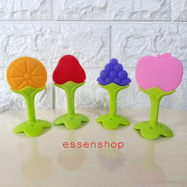 TEETHER silicone Mainan Gigitan Bayi silikon bentuk buah Fruit PEGANGAN