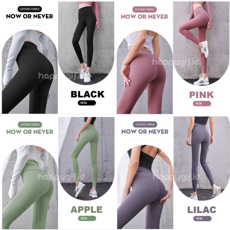 Yoga Pants Celana Panjang Olahraga Wanita High Waist Legging Premium