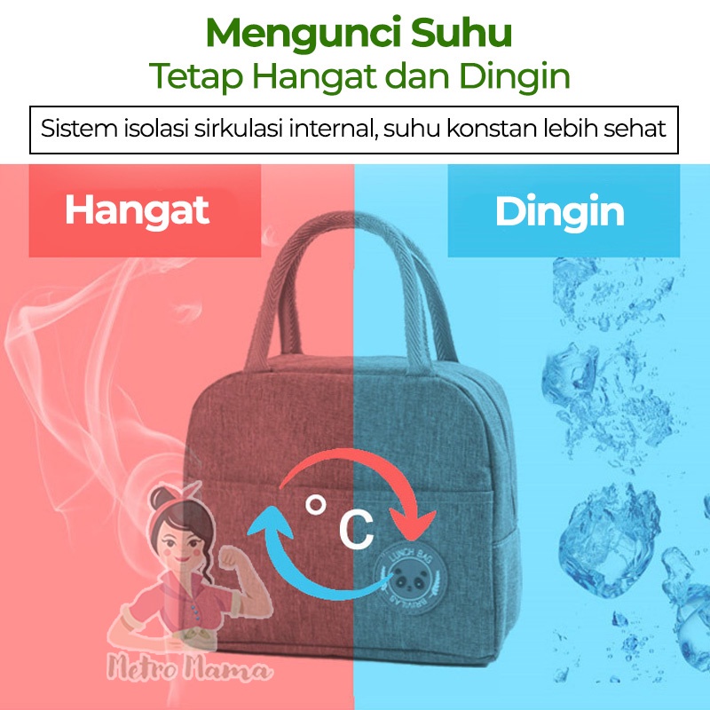 Tas Bekal Kotak Makan Termal Thermal Insulator Lunch Box Cooler Bento Bag