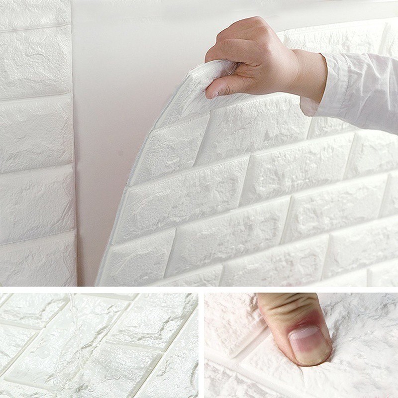  Wallpaper  Dinding  Motif Batu  Bata  3D untuk Ruang Tamu 