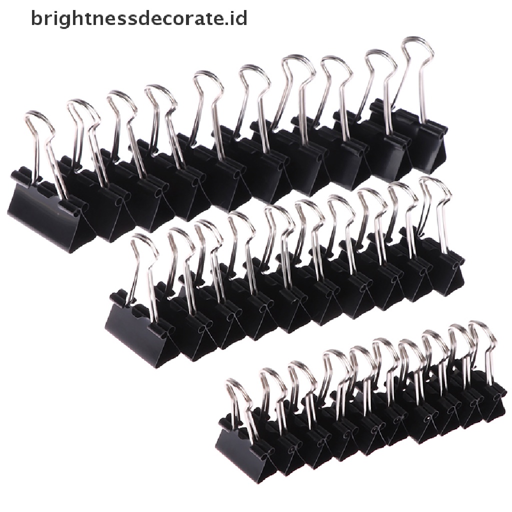 [birth] 10 pcs Black Metal Binder Clips Notes Letter Paper Clip Binding Securing clip [ID]