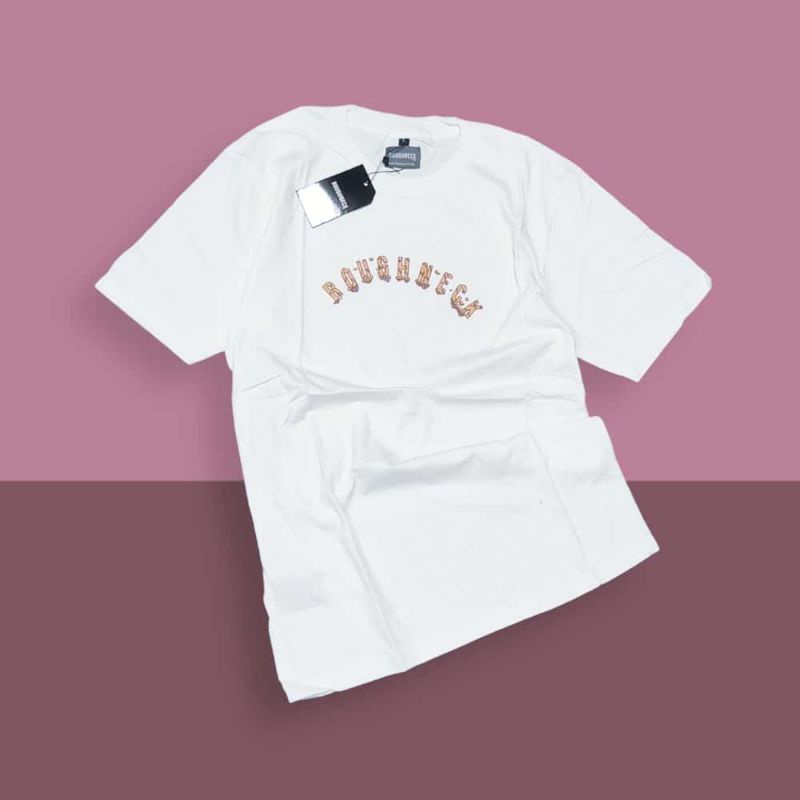 T-SHIRT ROUGHNECK- KAOS ROUGHNECK PUTIH - TSHIRT PRIA ROUGHNECK1991 WHITE BATTH - KAOS DISTRO PRIA D