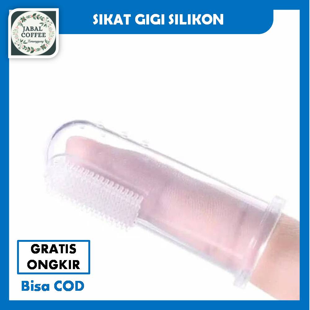 Sikat Gigi Lidah Gusi Bayi / Sikat Gigi Jari Bayi Silikon Baby Finger Teether Free Kotak J127