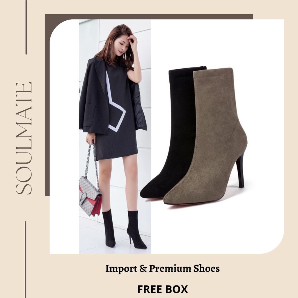 SOULMATE SM-008 Sepatu Boots Wanita Fashion Import Premium Quality