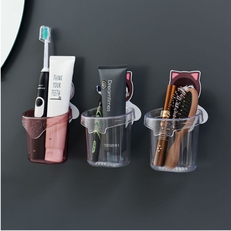 Gantungan Tempel Tempat Sikat Gigi Beruang / Rak Tempel Serbaguna Bentuk Beruang