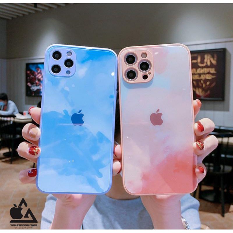 Premium Glass Case Asbtrak OPPO Reno 4 Reno 4F Reno 5F Tempered Ink Painted SOFTCASE HARDCASE