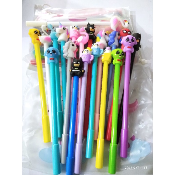 

pulpen jell karakter kepala karet