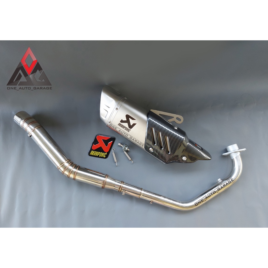 KNALPOT RACING IMPORT TAIWAN AKRAPOVIC EVOLUTION LINE full SYSTEM FOR R15/MT15/VIXION/CBR150R/CB150R