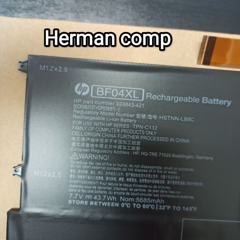 Original Baterai BF04XL HP SPECTRE 13-AF 13-AF503TU 924843-421 HSTNN-LB8C TPN-C132