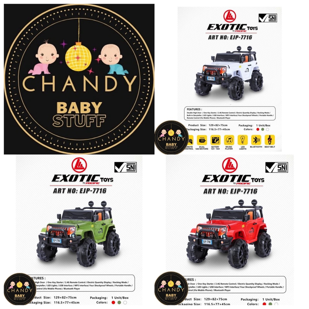 MOBIL JEEP AKI MAINAN ANAK EXOTIC EJP 7716, EJP 7725