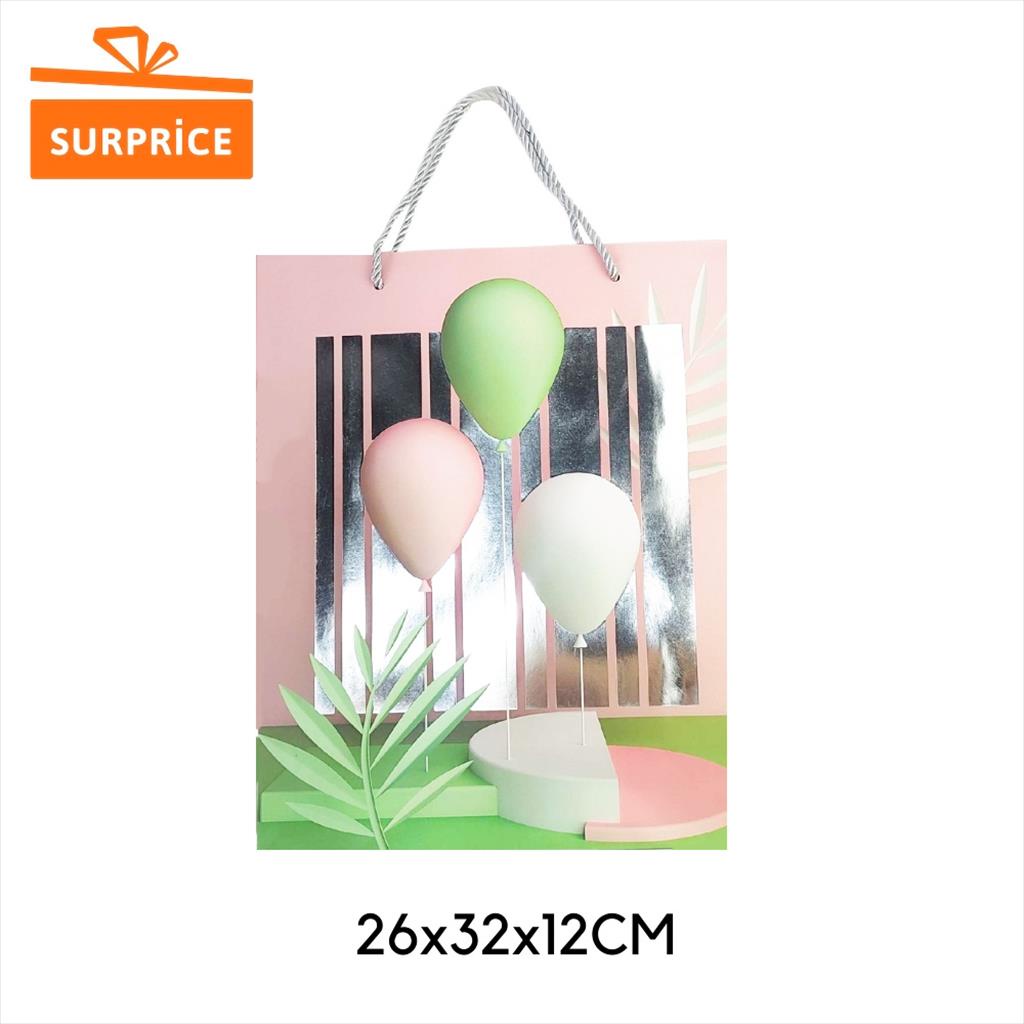 Surprice Tas Kado Tenteng 26x32x12cm /  Kantong Hadiah / Goodie Bag Ulang Tahun / Paper Bag Tas Hampers / Gift Bag-1