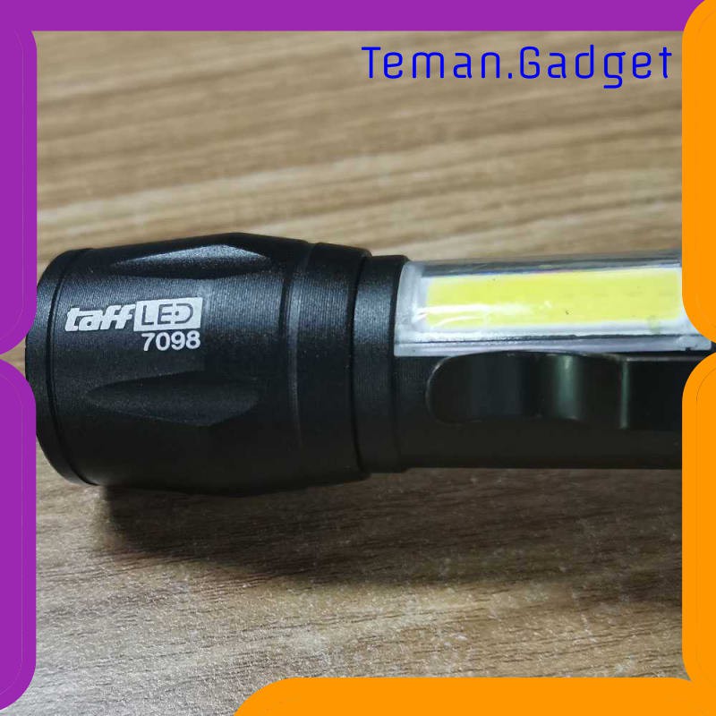 TG-IE189 TaffLED Senter LED Mini Q5 + COB 300 Lumens with Battery - 7098