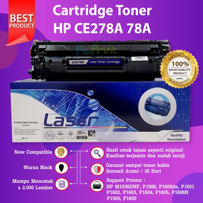 Cartridge Toner Compatible HP 78A CE278A P1606dn M1536DNF P1566 P1605