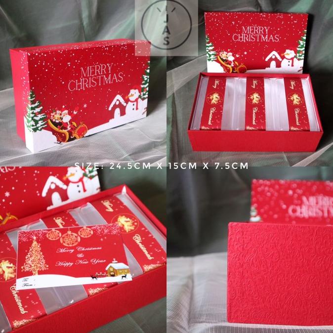 

[COD] kotak kue 24,5x15x7,5 hardbox / handmade / hampers edisi natal [COD]