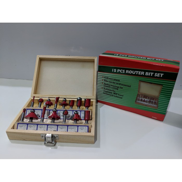 AnekaTool Mesin Router Bit Set 15 Pieces