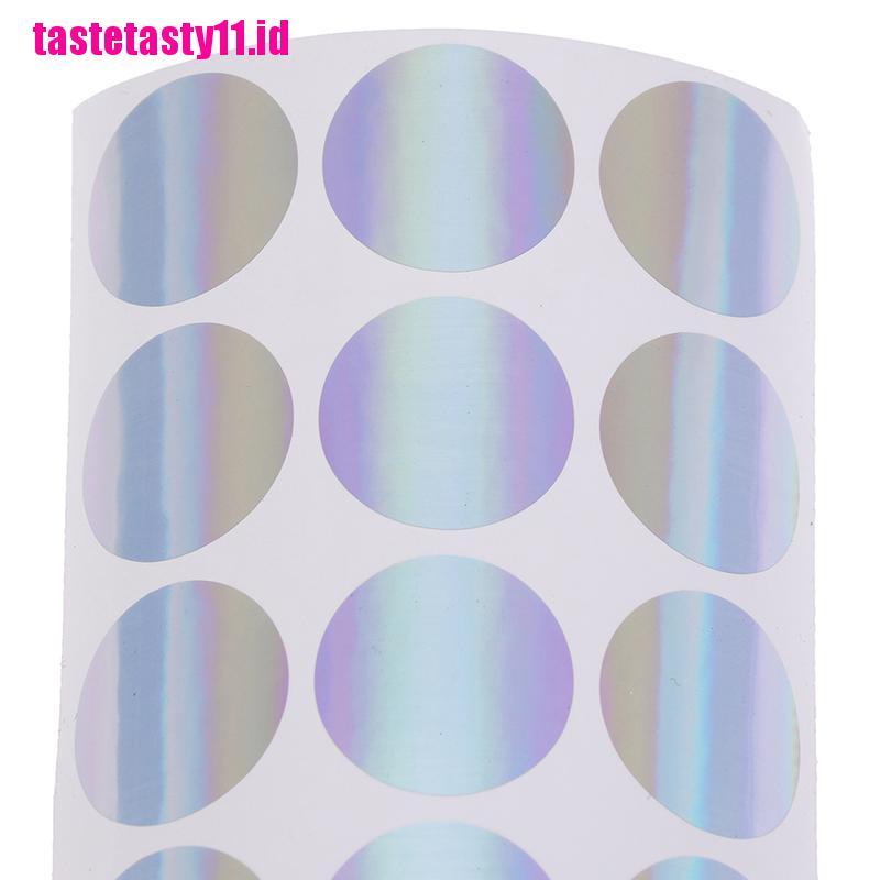 100 Pcs Stiker Segel Hologram Bentuk Bulat Ukuran 1 Inch Untuk Keamanan