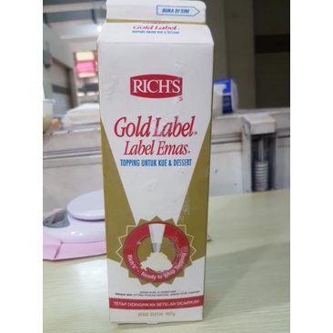 

(BISA COD) rich gold label whipped cream 907 gr