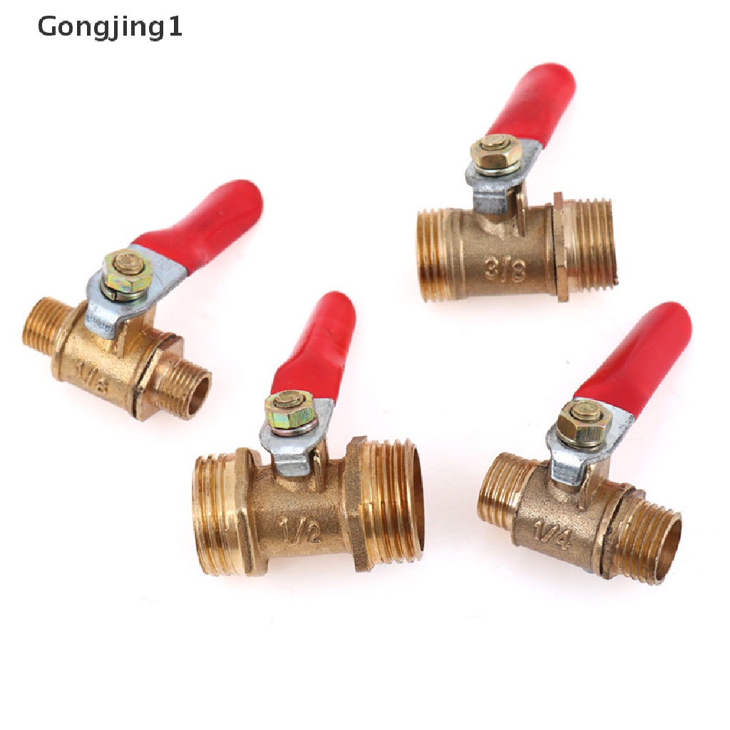 Gongjing1 Katup Bola Kuningan 1 / 8 &quot;1 / 4&quot; 3 / 8 &quot;1 / 2&quot; Male Ke Male BSP Dengan Gagang