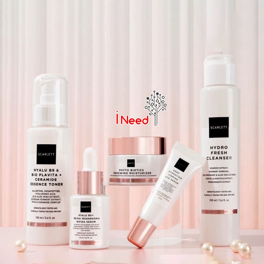 (INEED) Scarlett Whitening Age Delay SERIES Anti Aging | Cleanser -Essence Toner - Serum - Eye Serum - Moisturizer