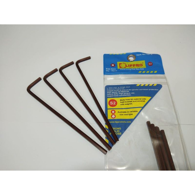 KUNCI L 161-4MM / EXTRA LONG FLAT HEX KEY