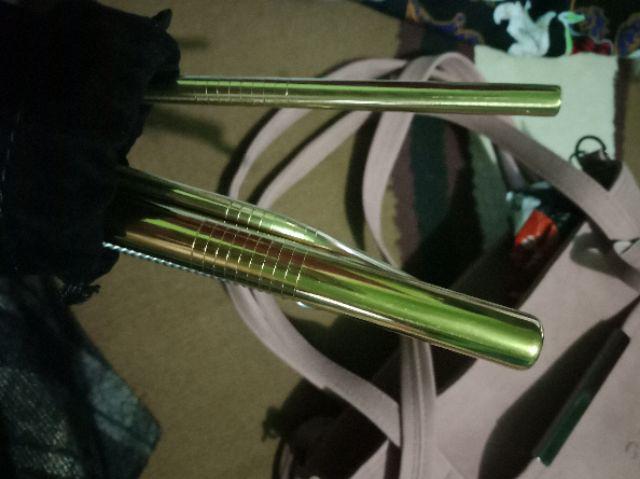 [termurah Indonesia] Sedotan Bahan Stainless Steel Reusable Bisa Dicuci / Straw Besi Cleaner