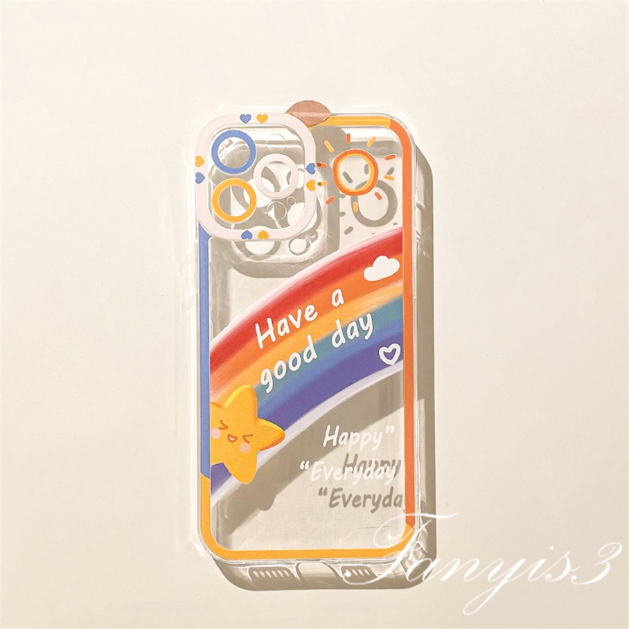 Samsung A14 A34 A54 M14 A04 A04s M23 A03 A13 A23 A33 A53 A73 A03s A02 A12 A22 A52 A72 A32 A51 A71 A50 A50s A30s A30 A20 A21s A31 A11 M53 M33 Soft Case TPU Motif Pelangi Untuk