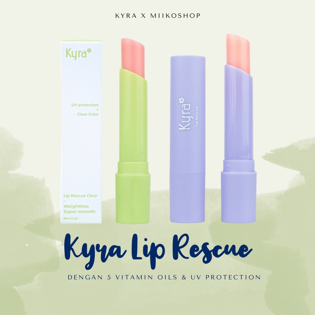 Kyra Lip Rescue Pink with color changing clear, lip serum, lip balm dengan UV protection mencerahkan melembabkan