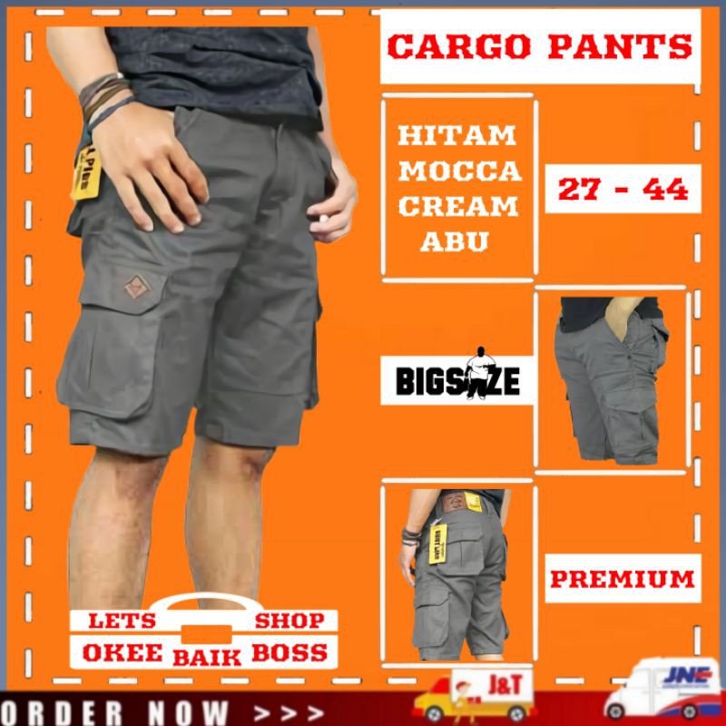 Celana Cargo Pendek Pria Jumbo Distro Premium Cowok Gunung PDL ARMY STYLE Dewasa Harian Santai