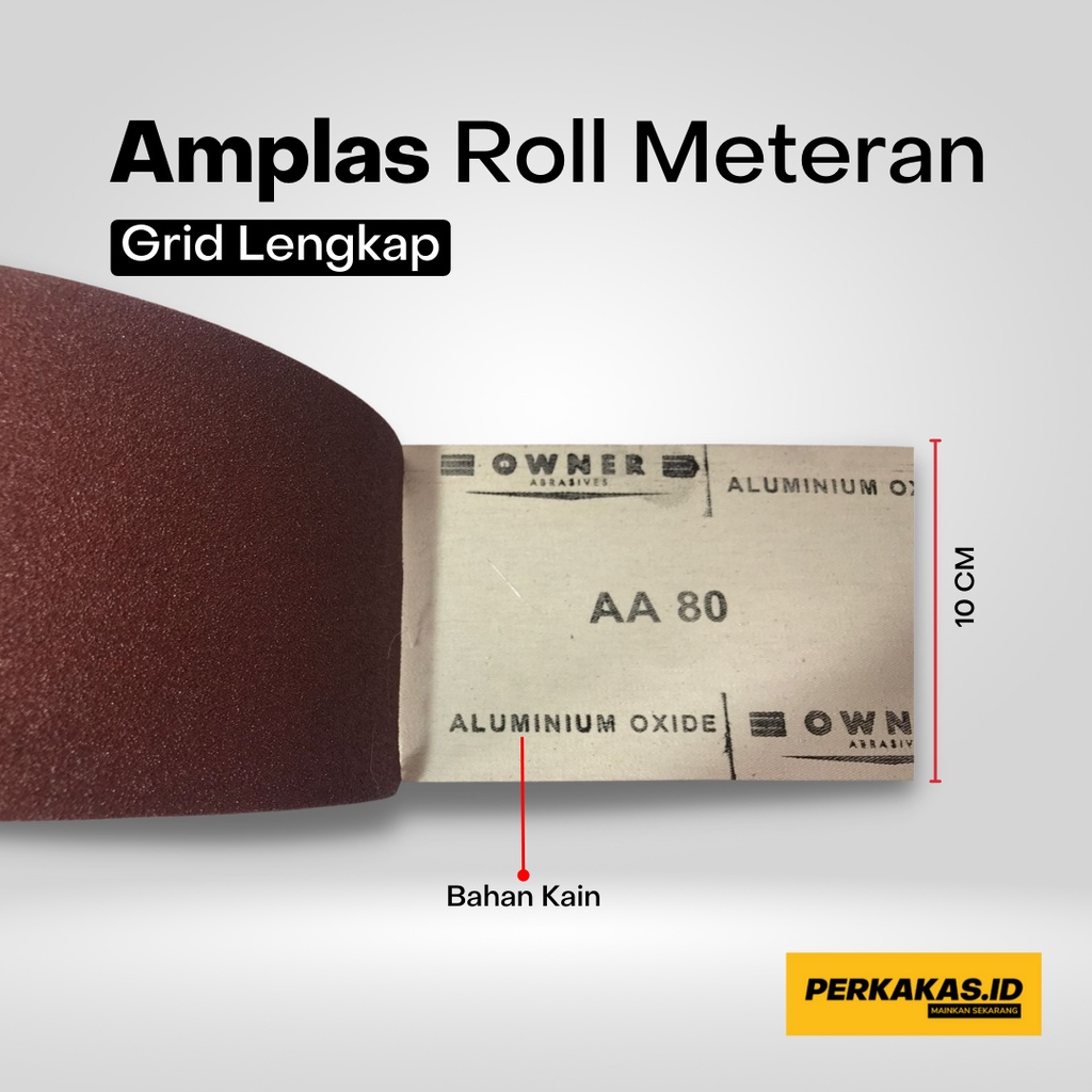 Amplas Roll Kain Meteran Grid 60-400 OWNER