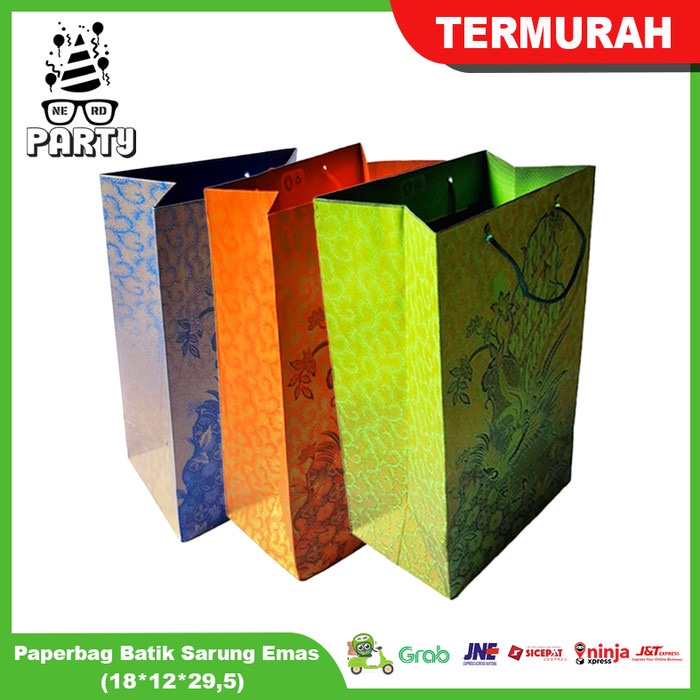 

Paper Bag Motif Batik Sarung Mas / Tas Kertas / Tas Tenteng / Tas Souvenir