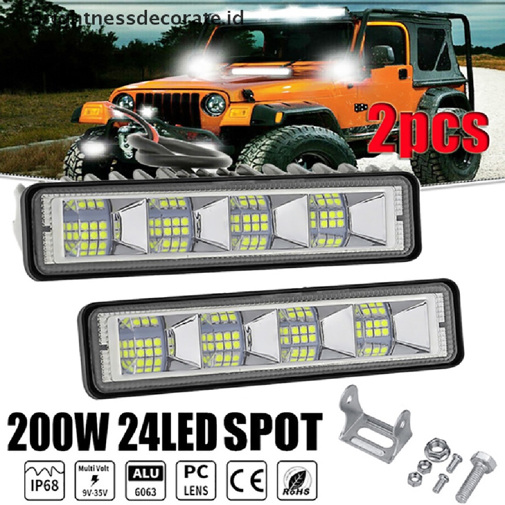 2 Pcs Lampu Sorot Led Ukuran 6 &quot;Untuk Mobil Suv Offroad