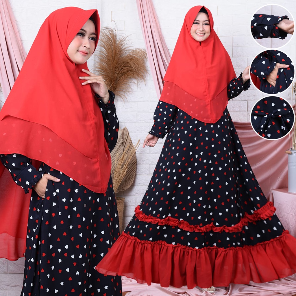 violita maxi monalisa premium mix seruty bebydoll / gamis monalisa motif bunga terbaru