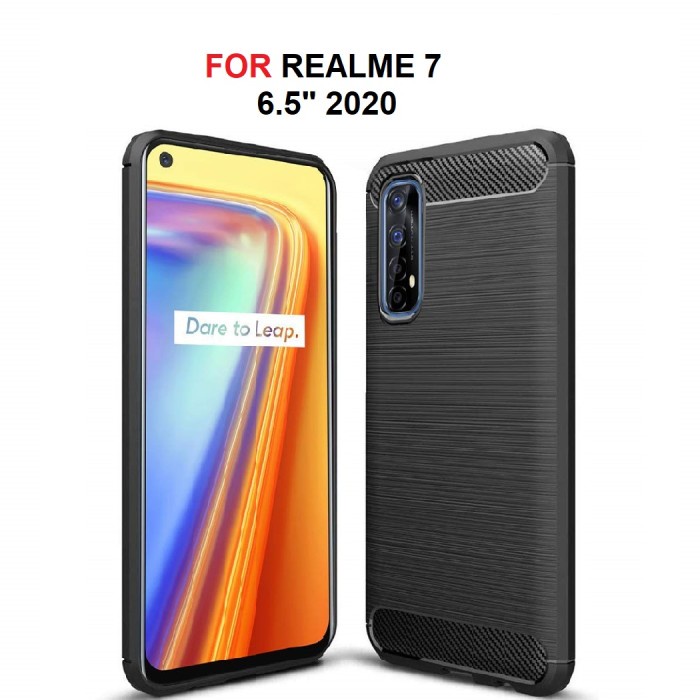 CASE SLIM FIT CARBON IPAKY REALME 7i REALME C17 SOFTCASE - FA