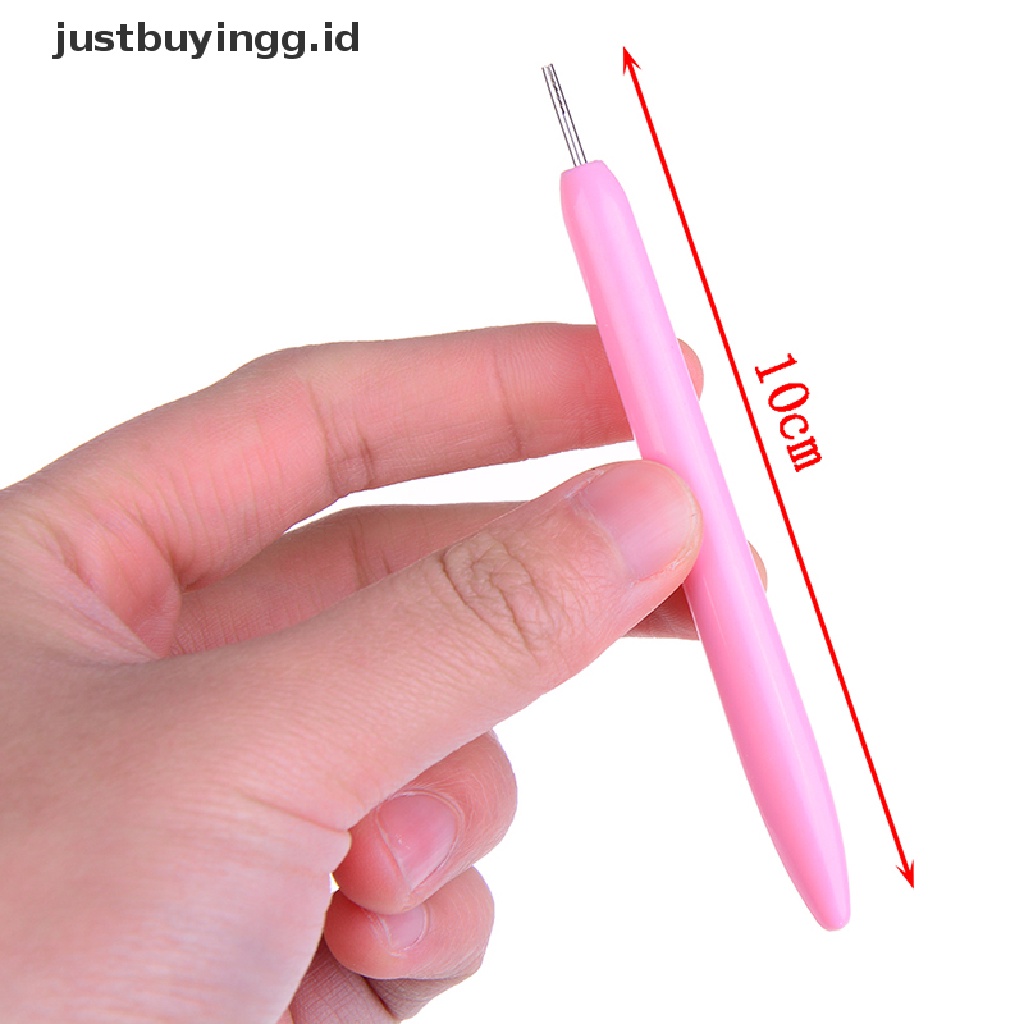 [justbuyingg.id] 2X Plastic slotted quilling paper tool craft origami paper quilling rolling pens ID