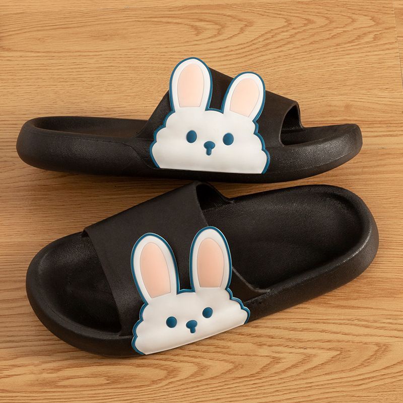 Medan Termurah Sendal wanita import sandal empuk rabbit white &amp; black