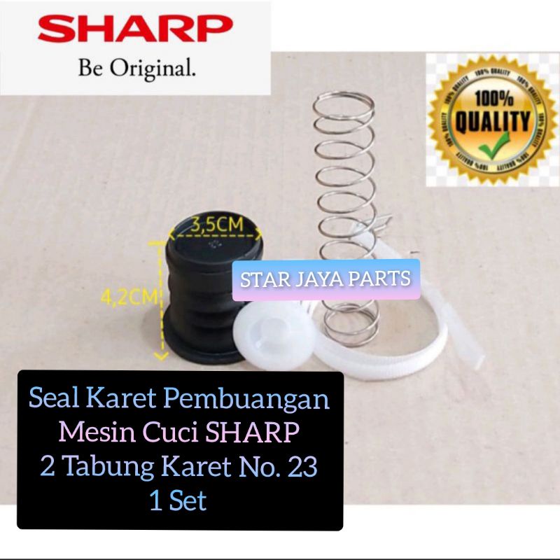 1 Set Seal Karet Pembuangan Mesin Cuci Sharp 2 Tabung