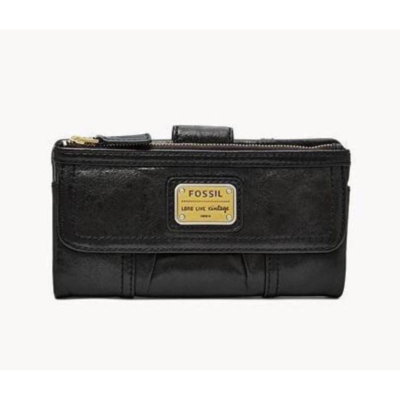 Dompet Fossil Emory Clutch Black
