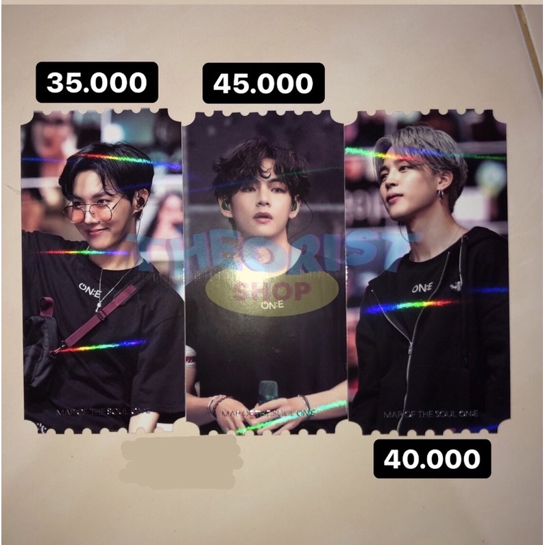 SHARING MOTS ONE DVD BTS TICKET HOLOGRAM TAEHYUNG JIMIN HOSEOK