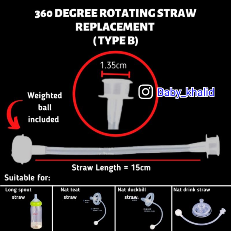 Universal Weighted Straw / Sedotan Dengan Pemberat Untuk Botol Bayi