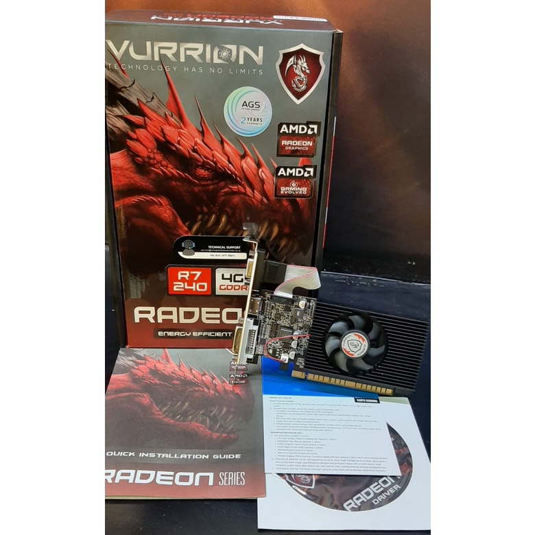 VGA VURRION R7 240 4GB GDDR3 128Bit GAMING VGA ORI Spesial HEMAT