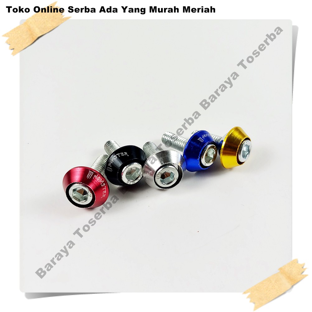 Baut L Variasi Motor Ring Monel Model Payung Ukuran Baut 8 Kunci L4 Aneka Warna 1 Pack 40pcs