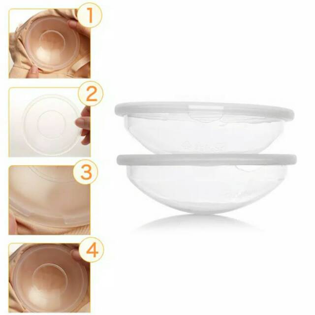 Wadah penampung tetesan ASI bahan silica gel breastpad Milk Collector Shell Breast shell milk saver Breastmilk shell