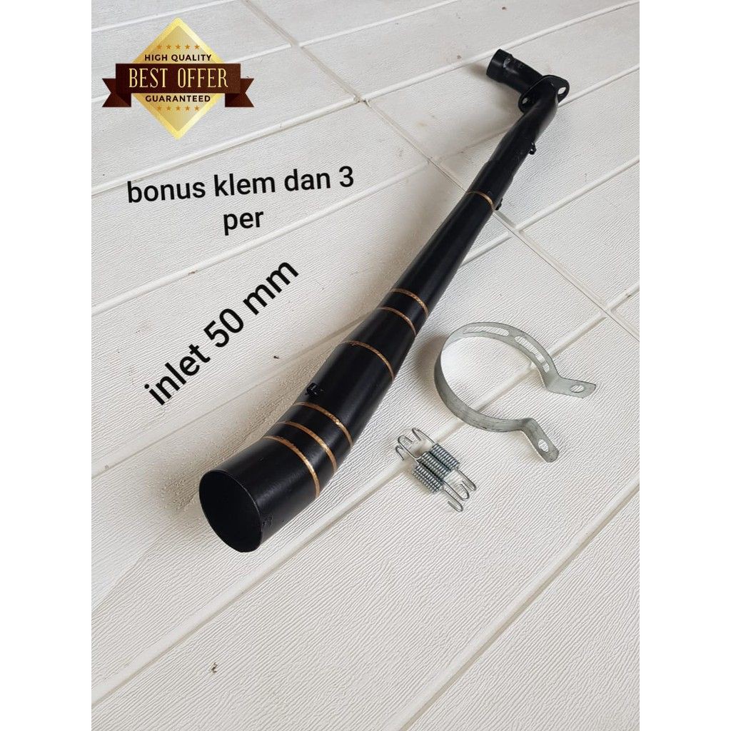 Leher knalpot racing shogun 110-shogun 125-smash intlet 50 mm matte black original