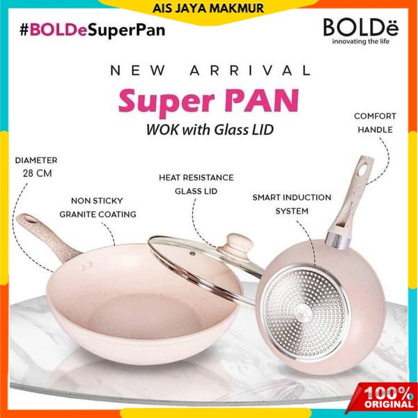 Super Pan Bolde keramik Wok Pan 28 Cm Keramik bolde